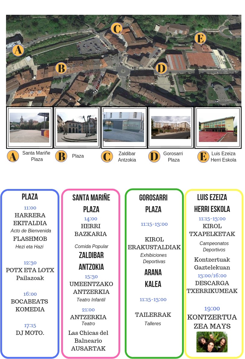 Debagoieneko Euskal Eskola Publikoaren jaiko egitaraua