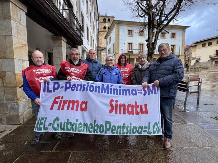 Pentsiodunen ekimenaren aldeko 190 sinadura bildu dituzte Elgetan