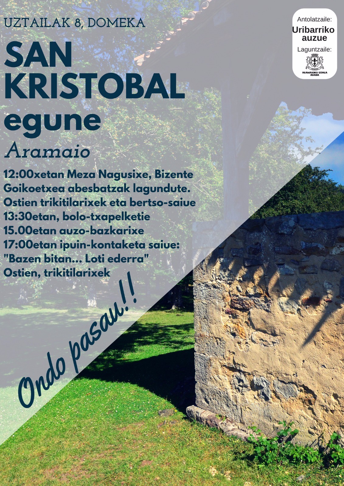 San Kristobal eguneko ospakizuna domekan, Uribarrikoek antolatuta