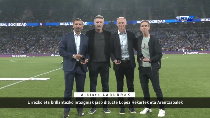Urrezko eta brillantezko intsigniak jaso dituzte Lopez Rekartek eta Arantzabalek