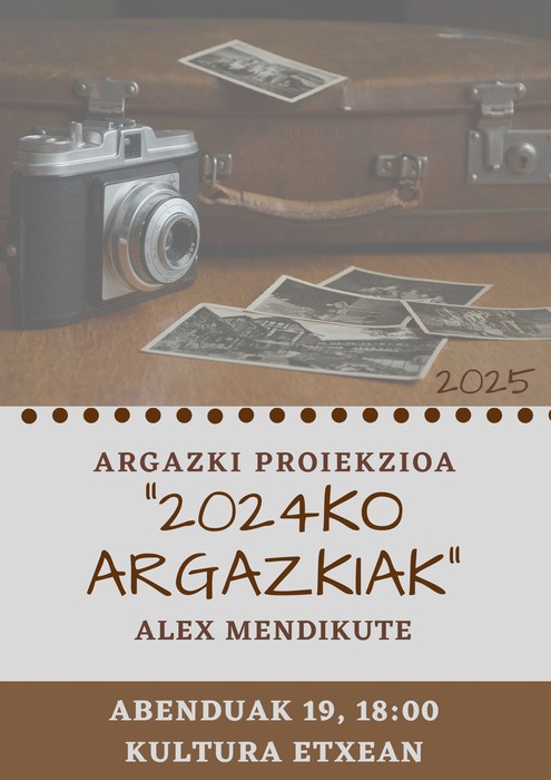 Alex Mendikuteren 2024ko argazkiekin proiekzioa