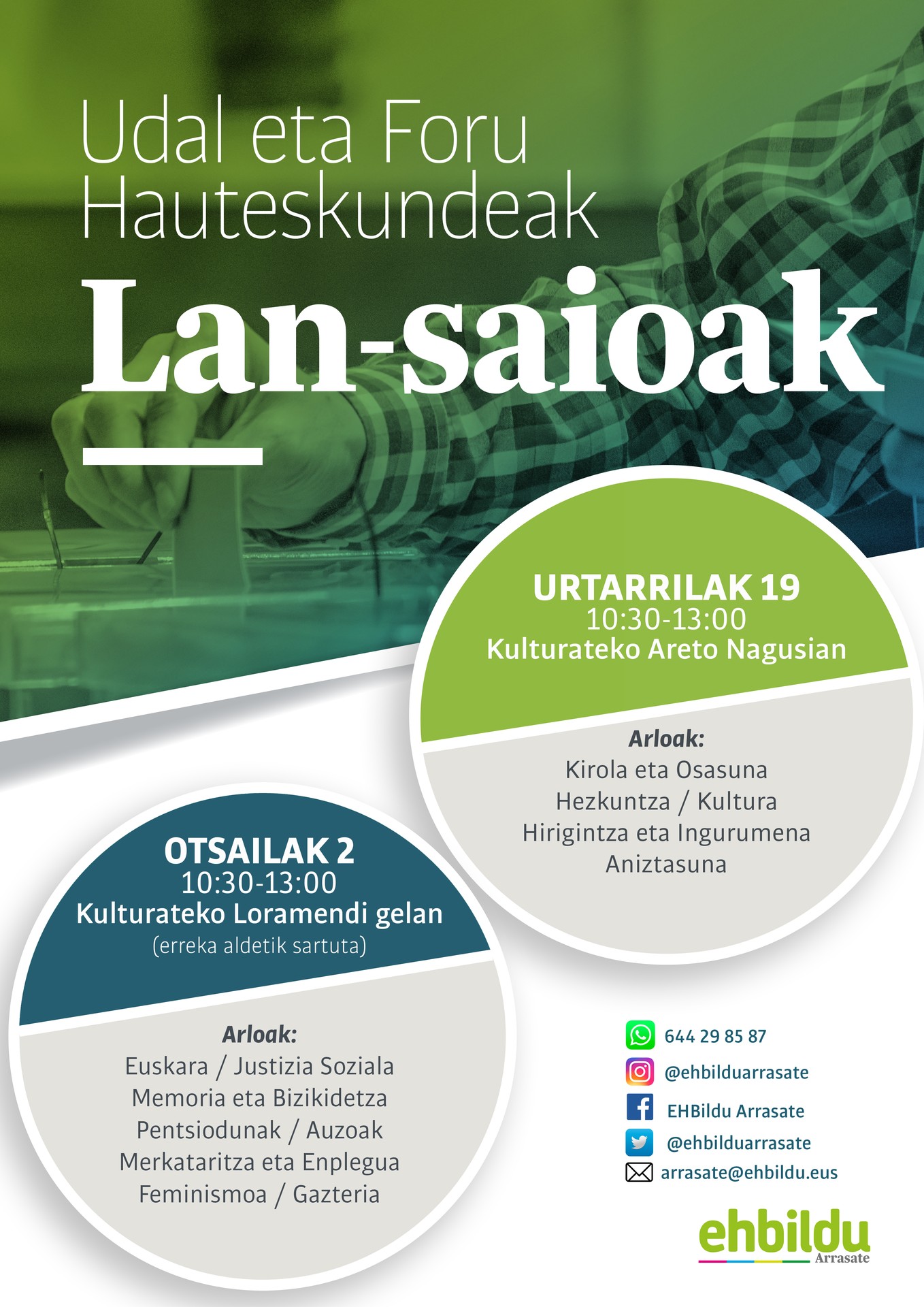 Udal eta foru hauteskundeen lan saioa