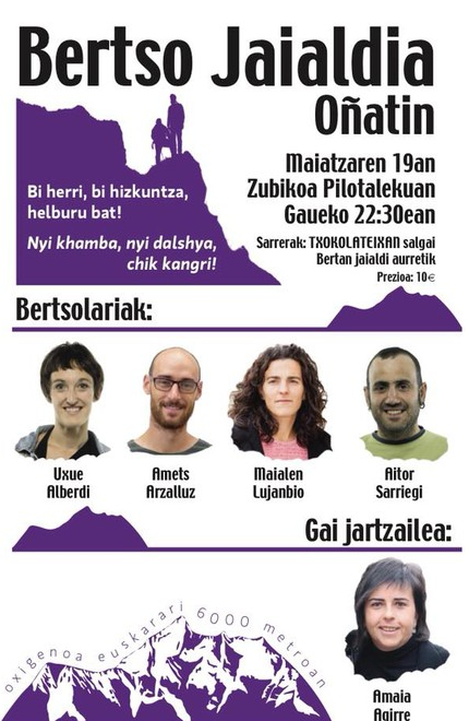 Oñatiko bertso jaialdirako sarrerak dauzkagu!