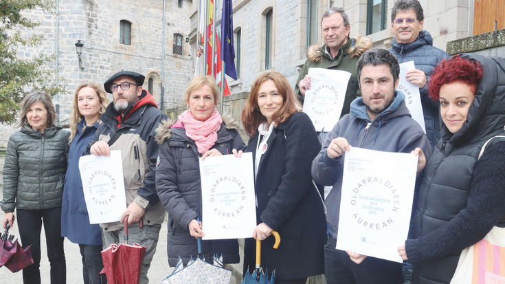 Oldarraldiaren aurrean, Bilbora, hizkuntza eskubideak defendatzera