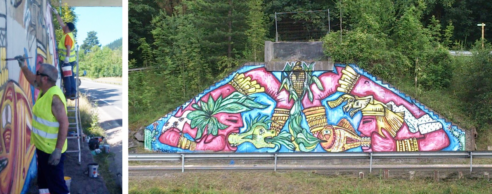 Aste zapatistakoek murala egin dute