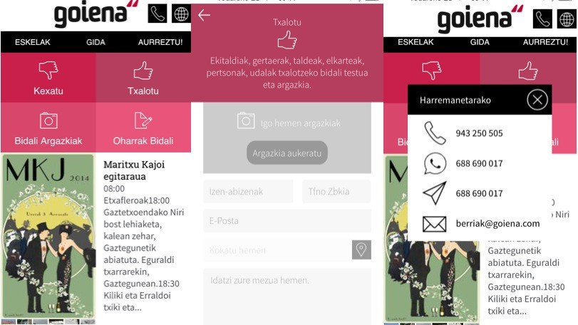 Irakurlea bera ere berriemaile Goienaren 'app' berrituarekin