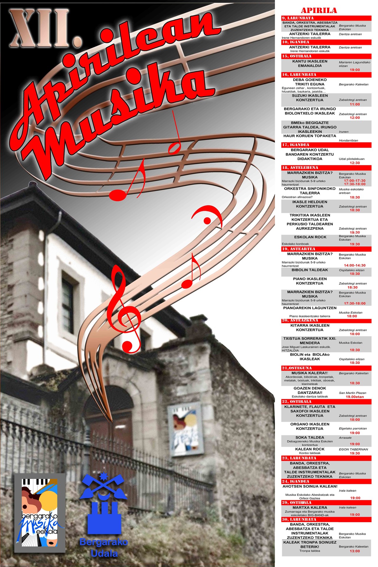 XII.APIRILEAN MUSIKA: