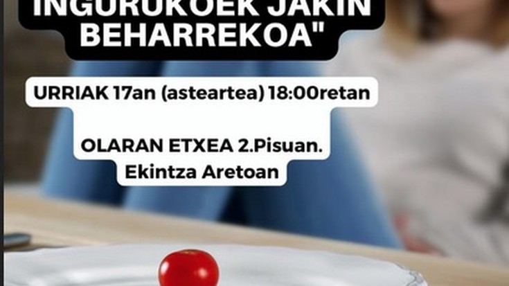 Elikadura nahasmenduei buruzko hitzaldia