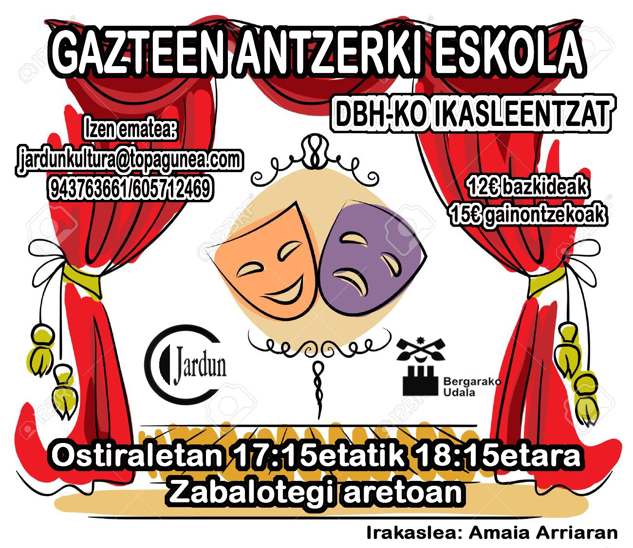 Gazteentzako antzerki eskola jarri nahi dute martxan Bergaran