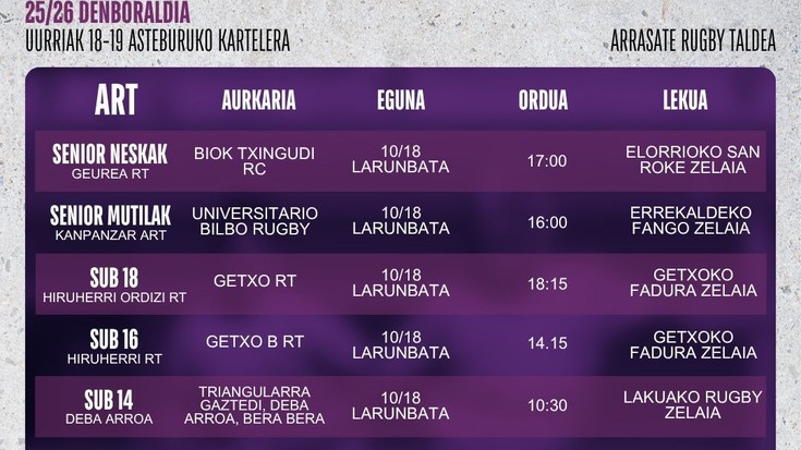 Asteburuko kartelera