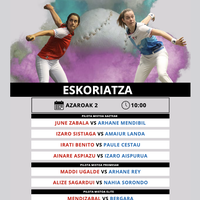 Emakumezkoen pilota:  Lau t'erdiko banakako txapelketa nagusia