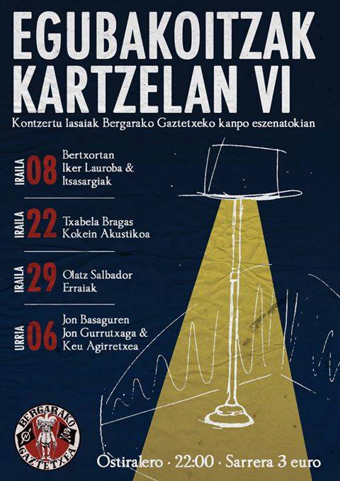 'Egubakoitzak Kartzelan VI': Bertxortan eta Iker Lauroba & Itsasargiak