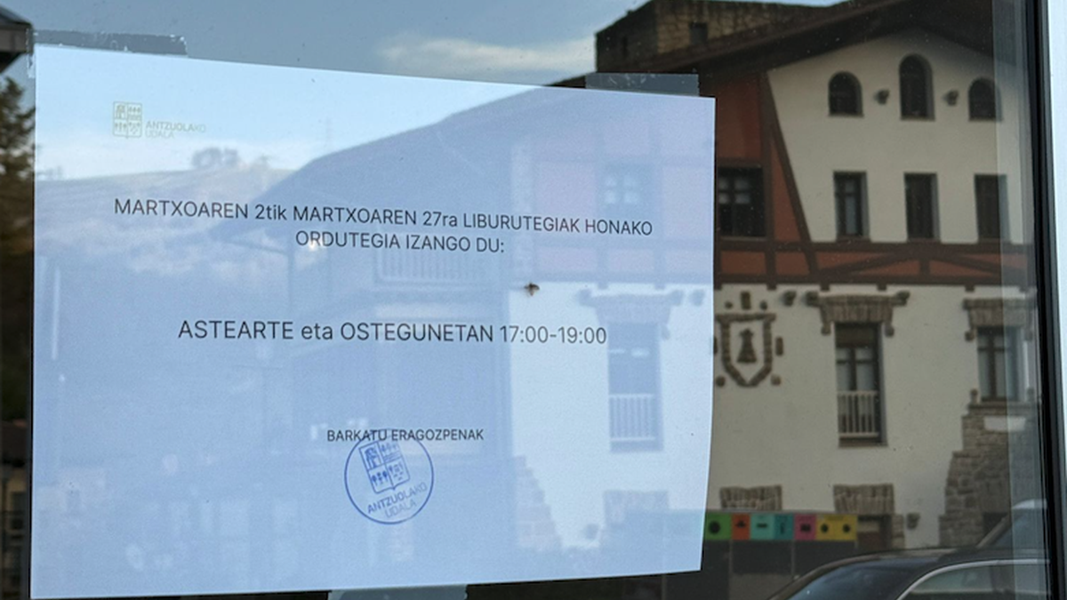 Udal liburutegia astearte eta ostegun arratsaldeetan bakarrik egongo da irekita martxoan