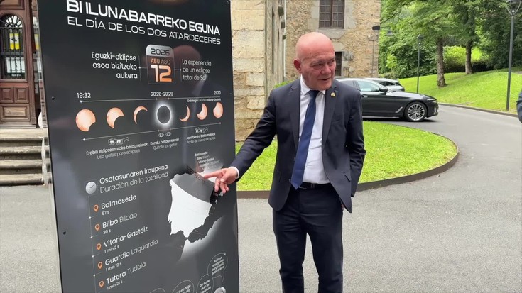 Albisteak: Juan Ignacio Perez Iglesias sailburuak Laboratorium museoan ikusgai dagoen ‘Bi ilunabarreko eguna’ erakusketa bisitatu du