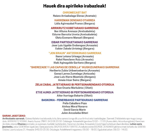 Baditugu apirileko sarien irabazleak!