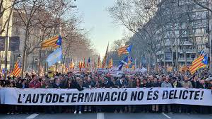 Autodeterminazio eskubidearen aldeko manifestazioan izan gara Madrilen