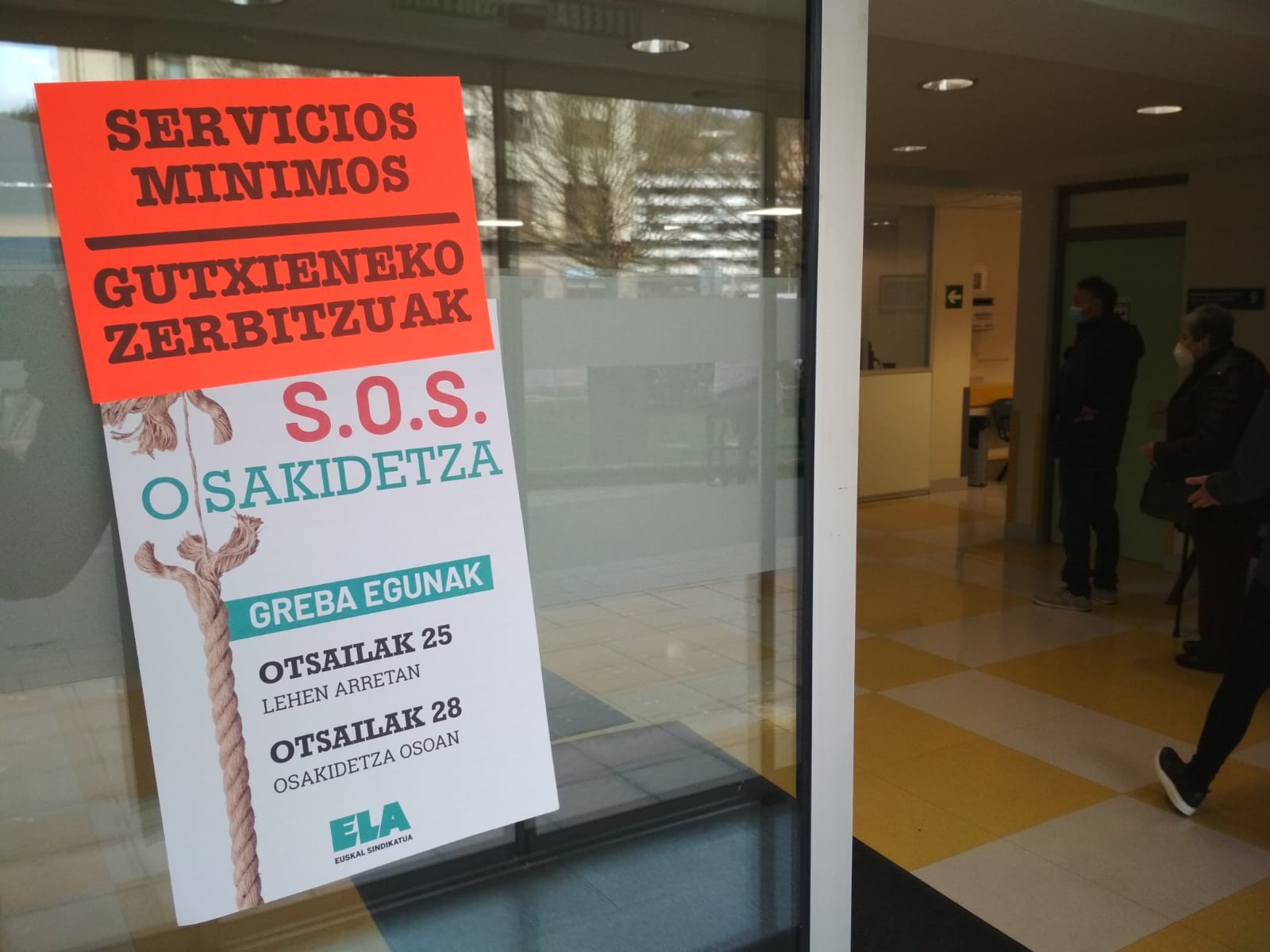 Greba eguna da gaur Osakidetzako Lehen Arretan