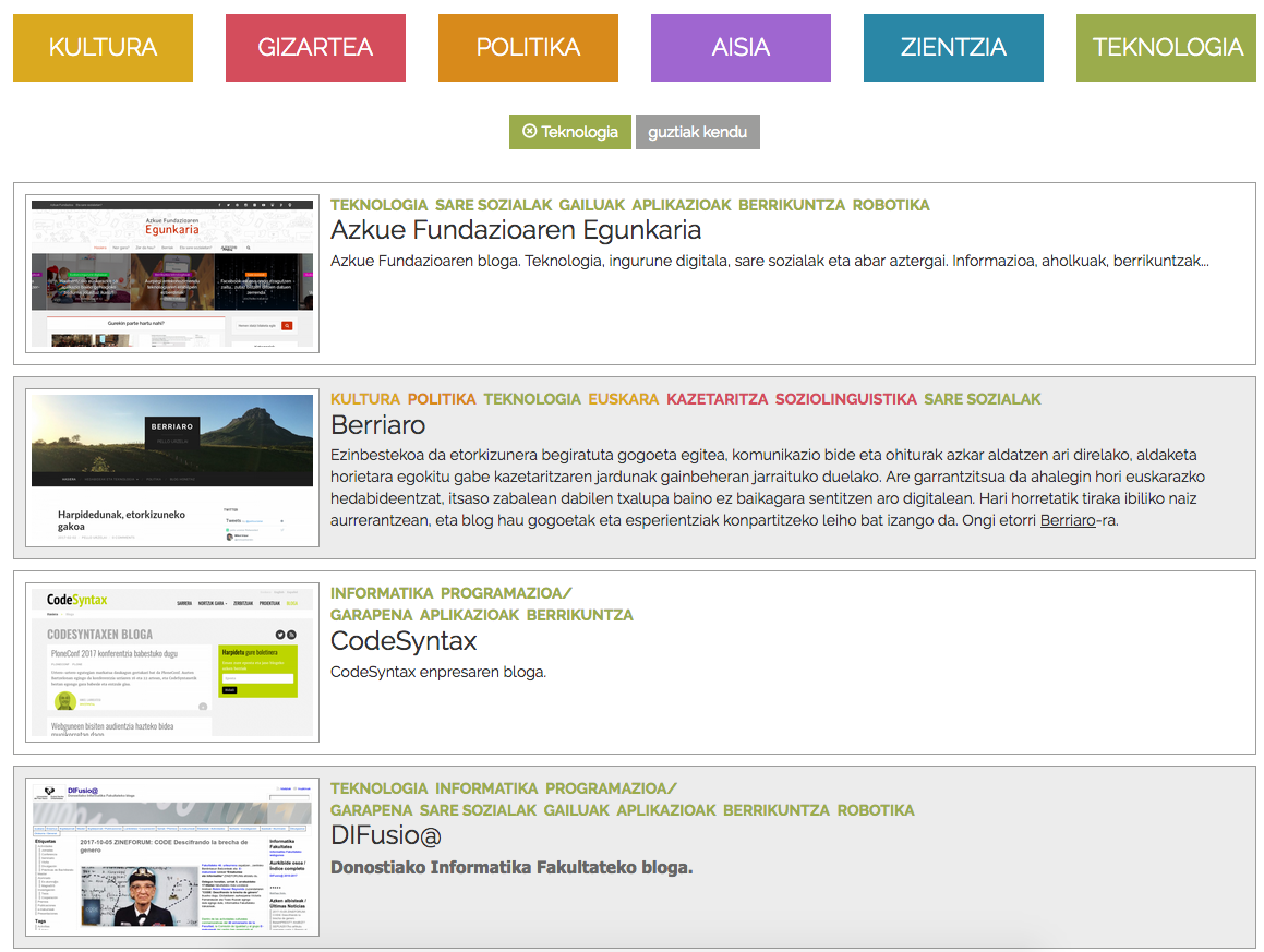 Diseinu berrituarekin dator 'Blogetan' webgunea