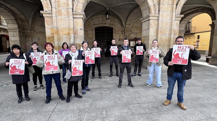 Martxoak 17an greba egiteko arrazoiak badaudela erakutsi du LABek eguerdiko elkarretaratzean
