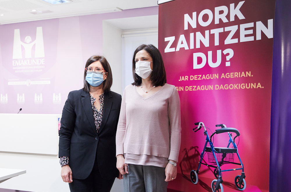 Martxoaren 8ari begira, zaintza-lanen inguruko hausnarketa sustatu nahi du Emakundek