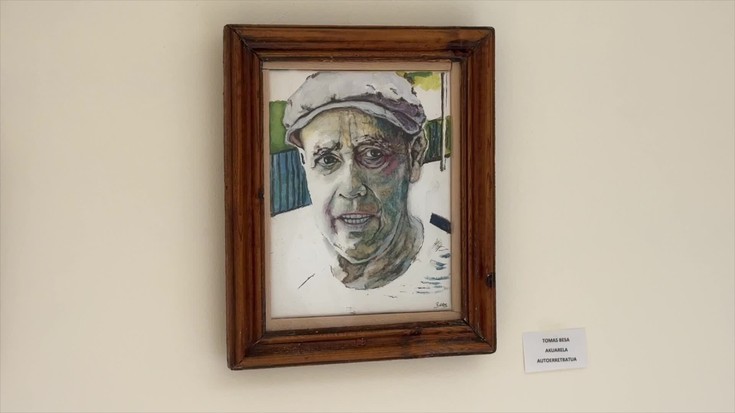 Tomas Besaren 'Liquid' pintura erakusketa Eskoriatzako Udal liburutegian