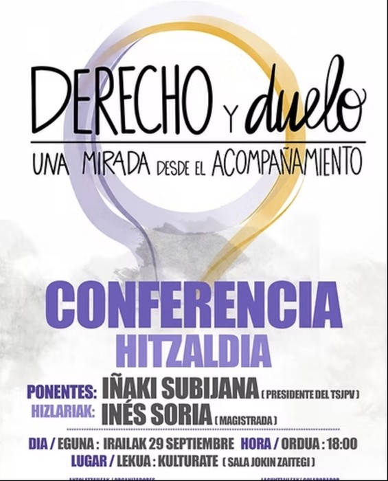 Hitzaldia: 'Derecho y duelo, una mirada desde el acompañamiento'