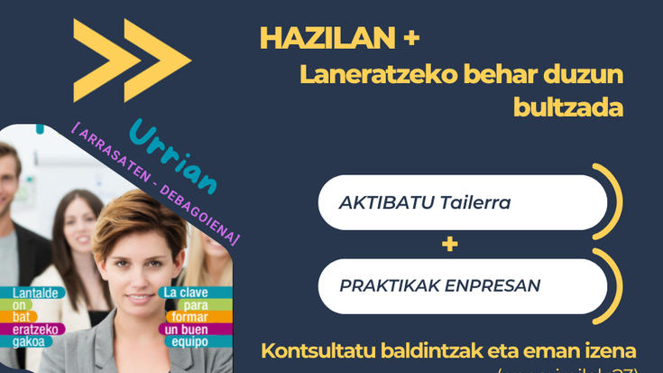 HAZILAN+ programan izena emateko epea irailaren 23ra arte luzatu da