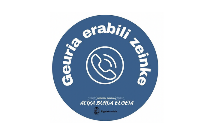 'Geuria erabili zeinke' kanpaina martxan da Elgetan ere