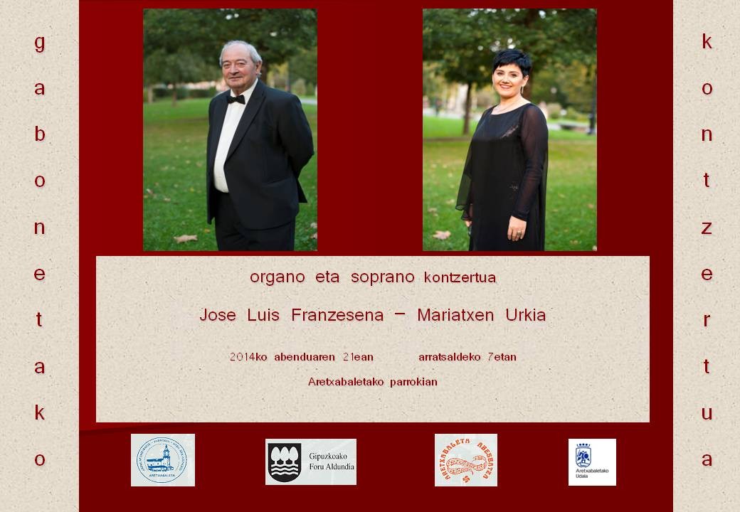 Organo- eta soprano-kontzertua domekan, Aretxabaletako parrokian