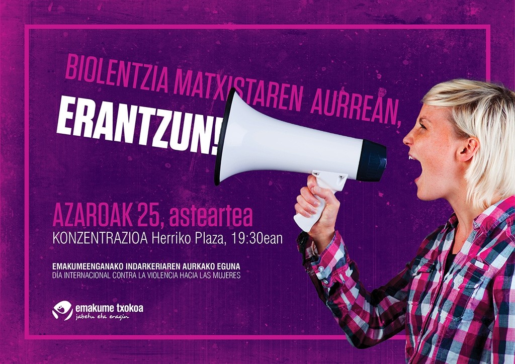 AZAROAK 25, EMAKUMEENGANAKO INDARKERIAREN AURKAKO 