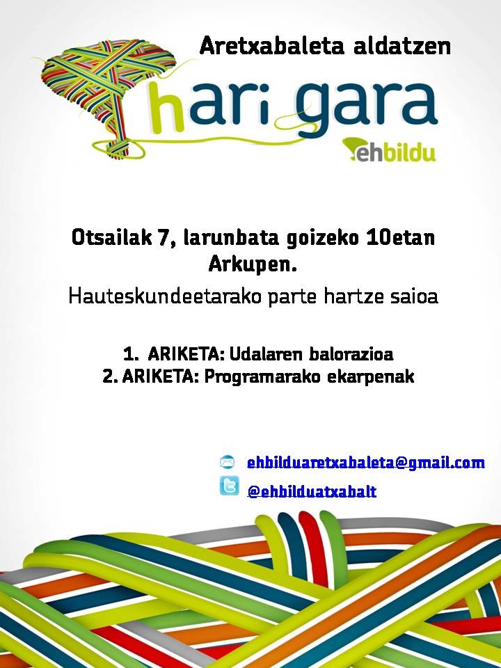 Hauteskundeetara begirako parte-hartze saioa egingo du EH Bilduk otsailaren 7an