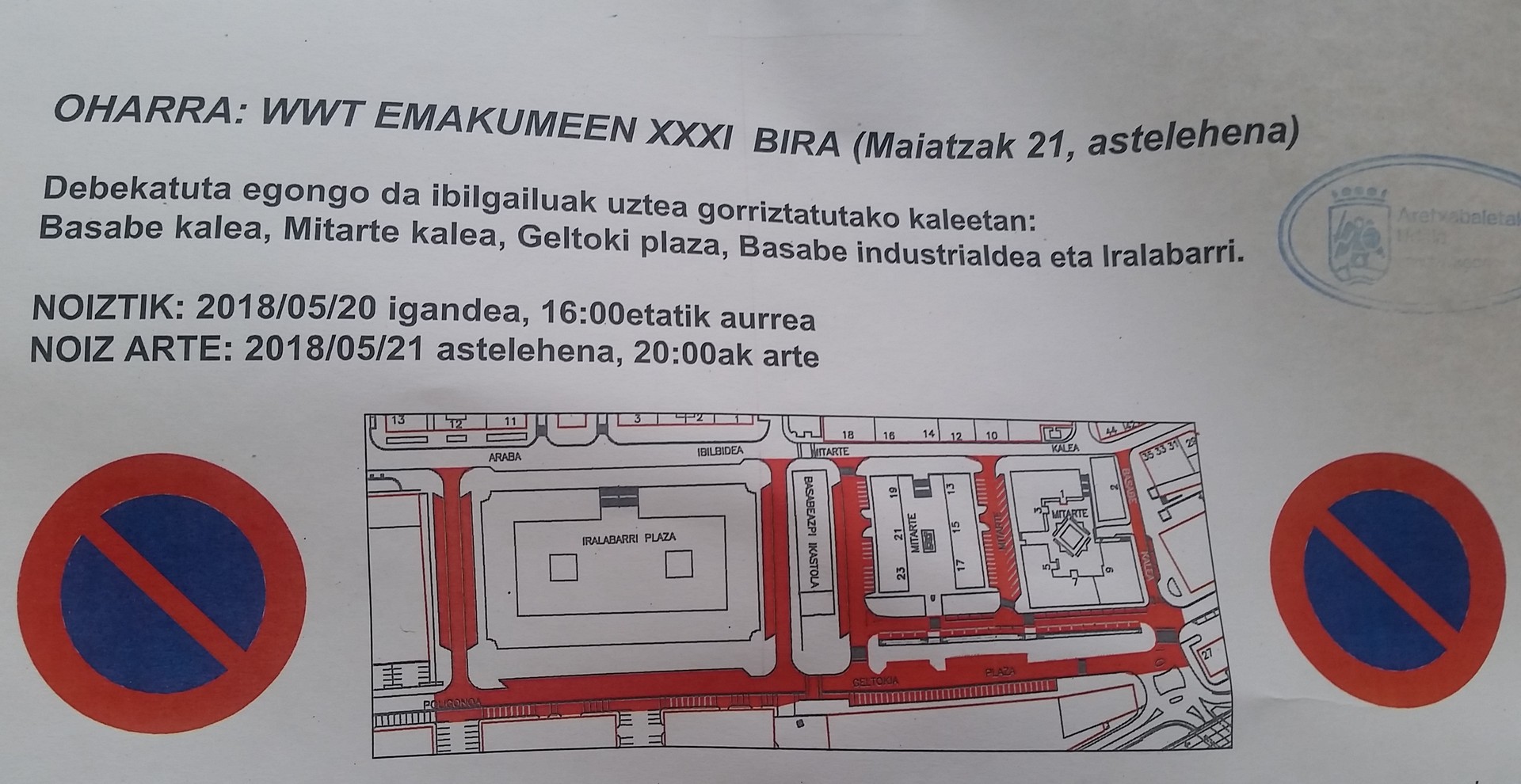 Emakumeen Bira dela-eta aldaketak izango dira hainbat kale eta errepidetan
