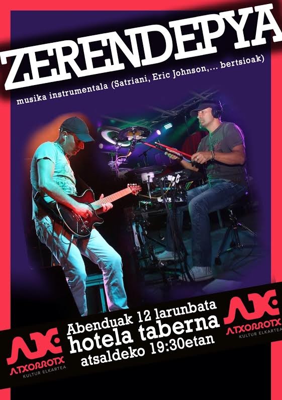 Zerendepya taldeak musika instrumentala eskainiko du Hotela tabernan