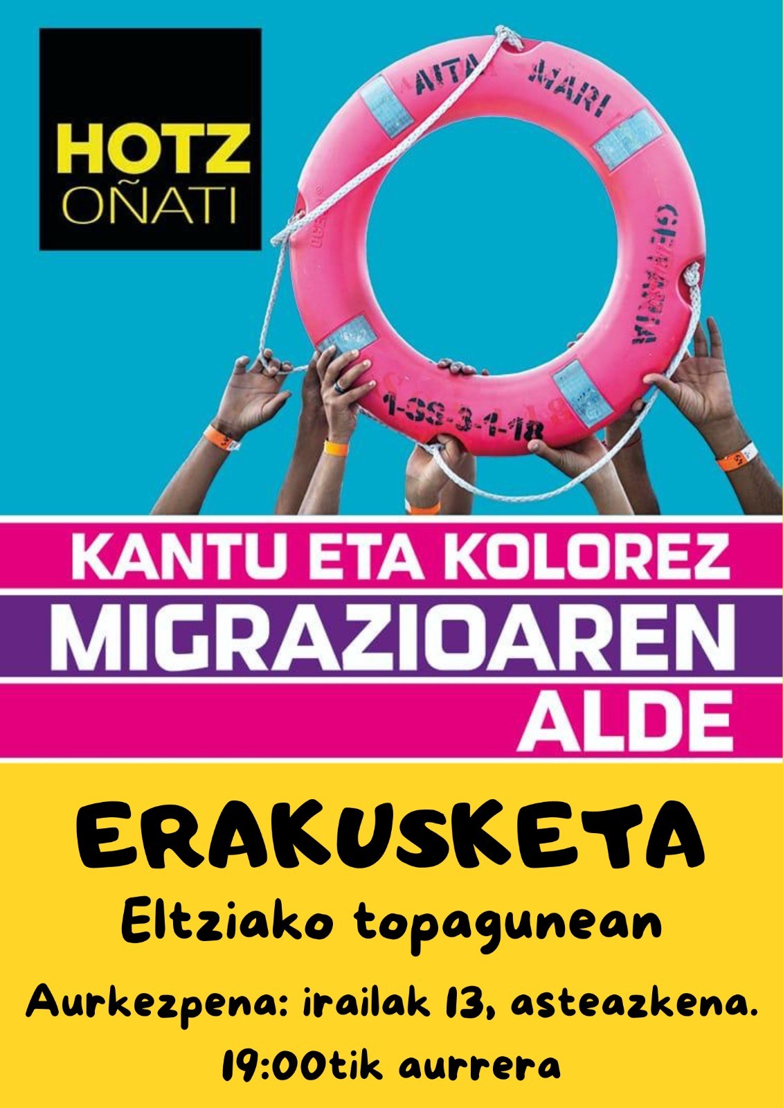 ERAKUSKETA “KANTU ETA KOLOREZ MIGRAZIOAREN ALDE”