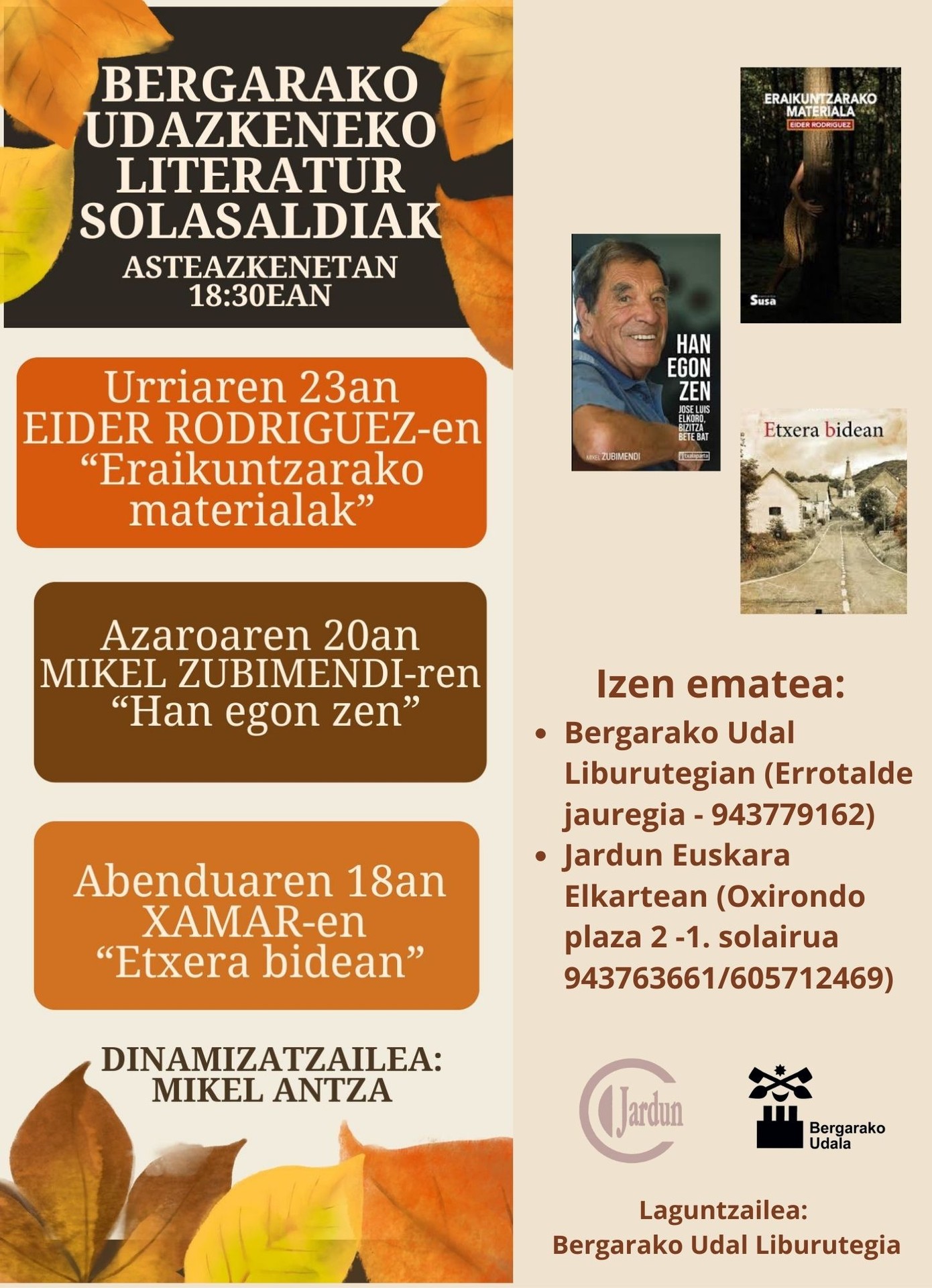 BERGARA: Literatura solasaldiak Mikel Antzaren eskutik