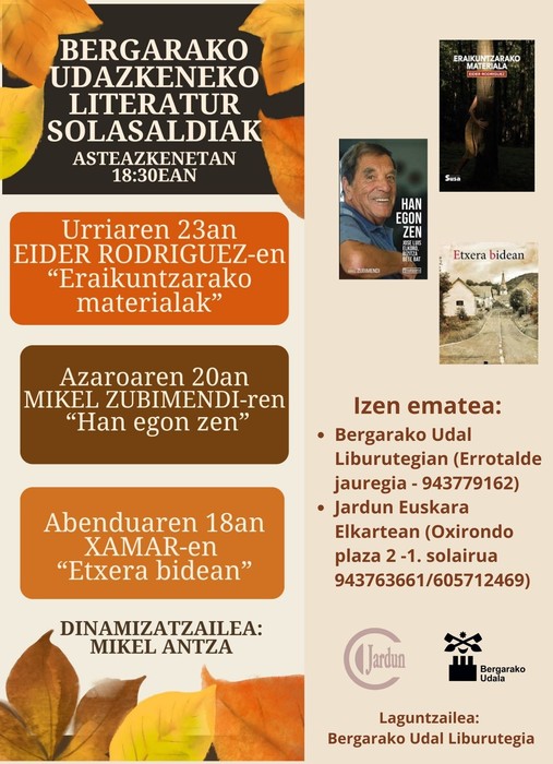 BERGARA: Literatura solasaldiak Mikel Antzaren eskutik