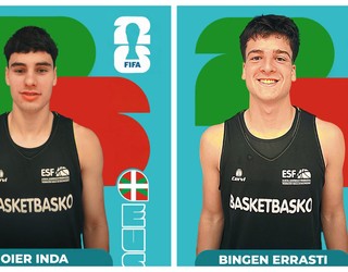 Oier Inda eta Bingen Errasti Euskal Selekzioarekin ariko dira Portugalen