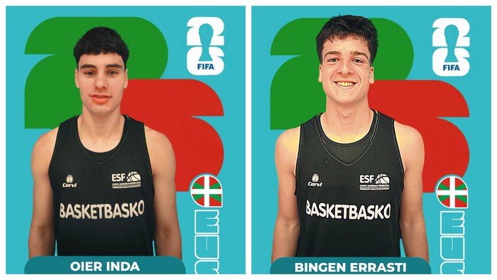 Oier Inda eta Bingen Errasti Euskal Selekzioarekin ariko dira Portugalen