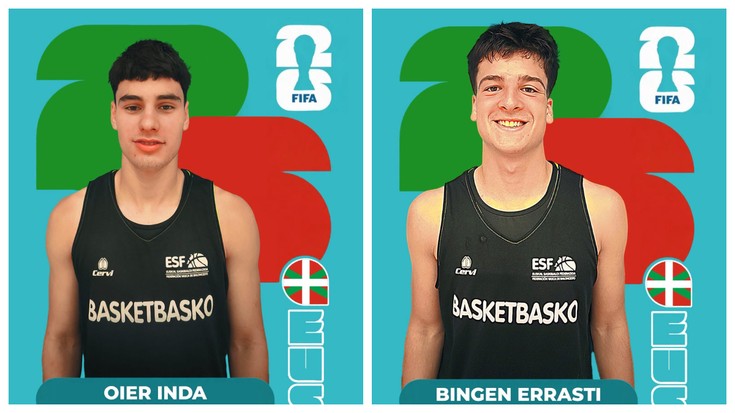 Oier Inda eta Bingen Errasti Euskal Selekzioarekin ariko dira Portugalen