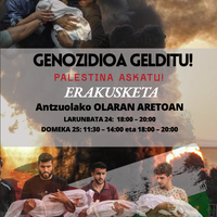 'Genozidioa gelditu! Palestina askatu!'