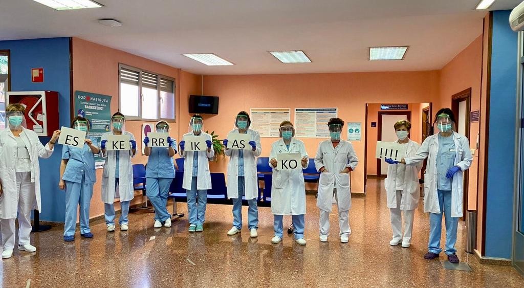 Aurpegia babesteko biserak egin dituzte Miguel Altunan