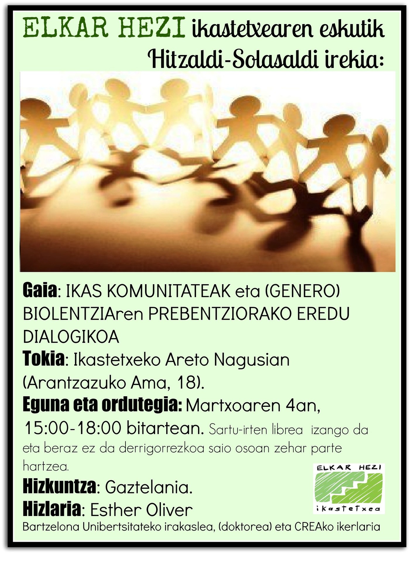 IKAS KOMUNITATEAK eta (GENERO)BIOLENTZIAren PREBEN
