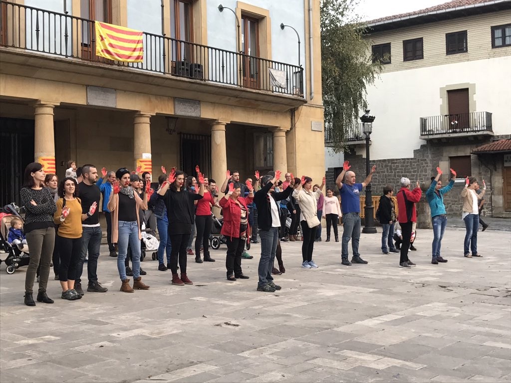 Kataluniaren aldeko mobilizazioak Elgetan ere 