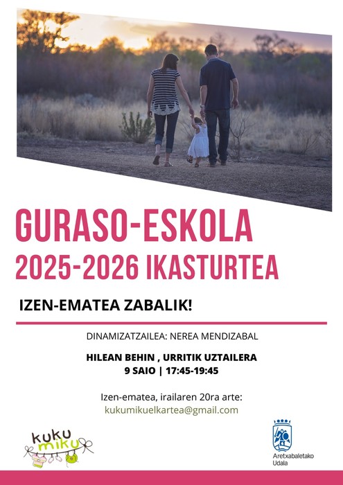 2025/26 ikasturteko Guraso Eskolako izen ematea zabalik