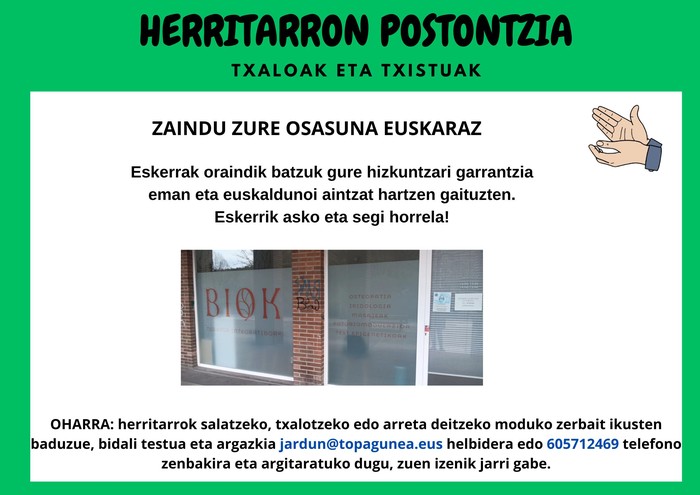 Zaindu zure osasuna euskaraz!