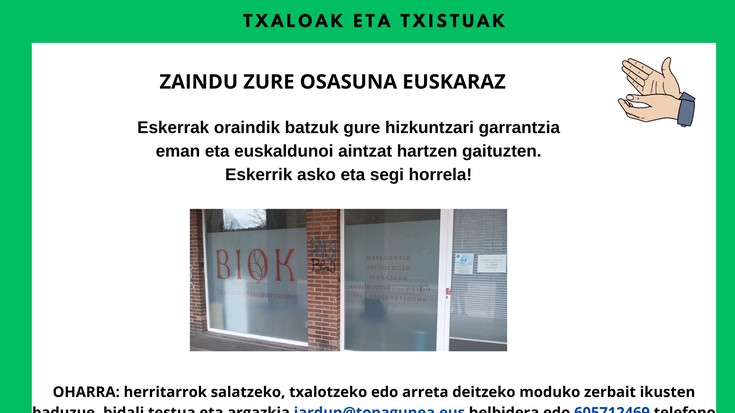 Zaindu zure osasuna euskaraz!