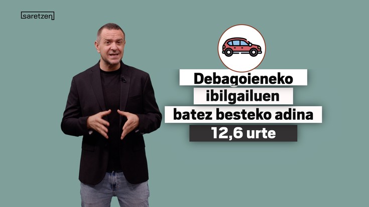 Debagoieneko ibilgailuen batez besteko adina 10,6 urtetik 12,6ra igo da 10 urtean