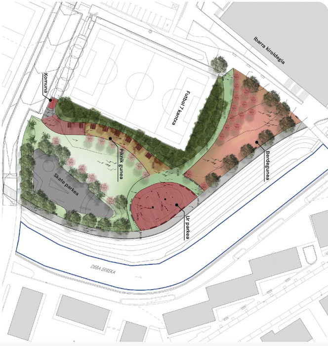 Aretxabaletako kiroldegi aurreko aisialdi gunearen lanak astelehenean hasiko dituzte