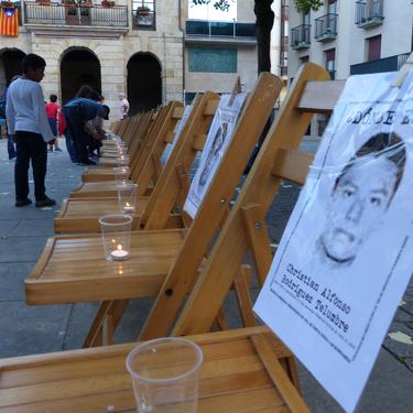 Ayotzinapan desargertutako 43 ikasleak gogoratzeko ekitaldia
