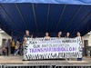 Loixak eta Atxabalta Harro elkarteek deituta, elkarretaratzea egin dute Aretxabaletan